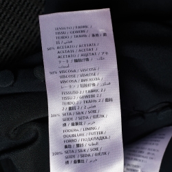 Pre Owned Alexander McQueen Black Crepe Sheer Sleeve Wide Leg Jumpsuit M