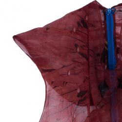 مملوكة مسبقًا Alexander McQueen Multicolour Printed Silk Top S