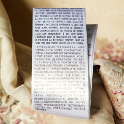 Pre Owned Alexander McQueen Beige Embroidered Lambskin Leather Maxi Dress S