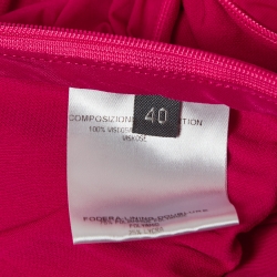 Pre Owned Alexander McQueen Pink Jersey Midi Dress S