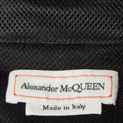 Pre Owned Alexander McQueen Black Tulle Trench Coat S