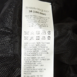 Pre Owned Alexander McQueen Black Tulle Trench Coat S