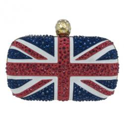 Pre Owned كلتش أليكساندر ماكوين علم بريطانيا مرصعة بأحجار كريستال