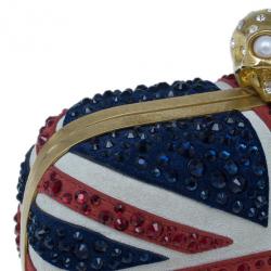 Pre Owned كلتش أليكساندر ماكوين علم بريطانيا مرصعة بأحجار كريستال