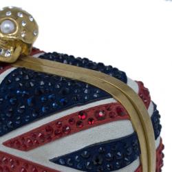 Pre Owned كلتش أليكساندر ماكوين علم بريطانيا مرصعة بأحجار كريستال