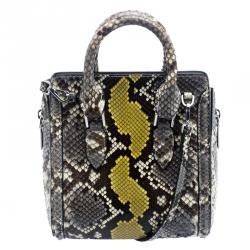 Pre Owned Alexander McQueen Multicolor Python Mini Heroine Shoulder Bag