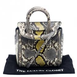 Pre Owned Alexander McQueen Multicolor Python Mini Heroine Shoulder Bag