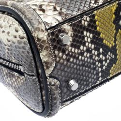 Pre Owned Alexander McQueen Multicolor Python Mini Heroine Shoulder Bag