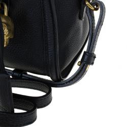 مملوكة مسبقًا Alexander McQueen Black Leather Mini Padlock Tote