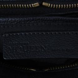 مملوكة مسبقًا Alexander McQueen Black Leather Mini Padlock Tote