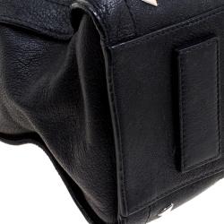 Alexander McQueen Black Leather Triangle Studded De Manta Tote