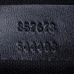 Pre Owned Alexander McQueen Black Leather Studded Padlock Drawstring Bucket Shoulder Bag