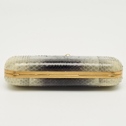 مملوكة مسبقًا حقيبة كلتش ألكسندر ماكوين ناب كناكل بايثون بيج/كحلي