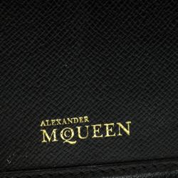 Alexander McQueen Black Leather Trifold Continental Wallet