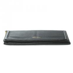 Alexander McQueen Black Leather Trifold Continental Wallet