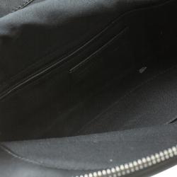 Pre Owned Alexander McQueen Black Leather Studded Skull Padlock Fold Over Clutch