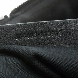 Pre Owned Alexander McQueen Black Leather Studded Skull Padlock Fold Over Clutch