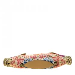 Pre Owned Alexander McQueen Multicolor Floral Print Satin Medium De Manta Clutch