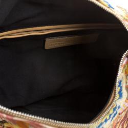 Pre Owned Alexander McQueen Multicolor Floral Print Satin Medium De Manta Clutch