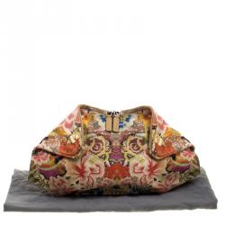 Pre Owned Alexander McQueen Multicolor Floral Print Satin Medium De Manta Clutch