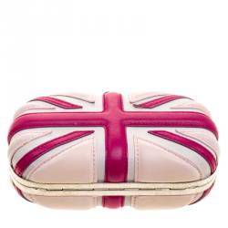 Pre Owned Alexander McQueen Multicolor Leather Britannia Skull Box Clutch