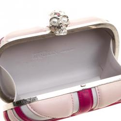 Pre Owned Alexander McQueen Multicolor Leather Britannia Skull Box Clutch