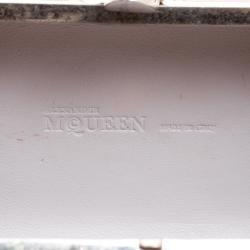 Pre Owned Alexander McQueen Multicolor Leather Britannia Skull Box Clutch