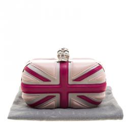 Pre Owned Alexander McQueen Multicolor Leather Britannia Skull Box Clutch