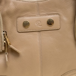 Pre Owned Alexander McQueen Beige Leather Medium Faithful De Manta Clutch