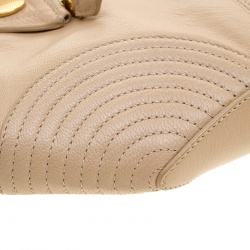 Pre Owned Alexander McQueen Beige Leather Medium Faithful De Manta Clutch