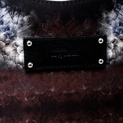 Pre Owned Alexander McQueen Multicolor Satin Medium De Manta Clutch