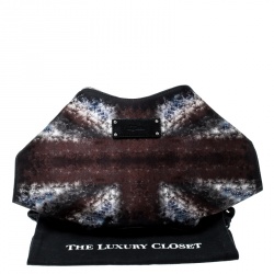 Pre Owned Alexander McQueen Multicolor Satin Medium De Manta Clutch