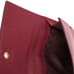 مملوكة مسبقًا Alexander McQueen Red Leather Skull Continental Wallet