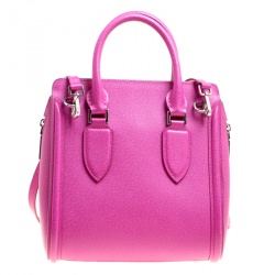Pre Owned Alexander McQueen Pink Leather Small Heroine Satchel