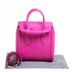 Pre Owned Alexander McQueen Pink Leather Small Heroine Satchel