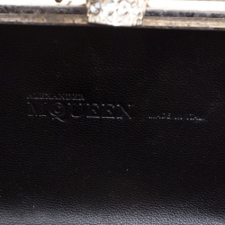 Alexander McQueen Black Leather Skull Box Clutch