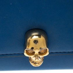 Alexander McQueen Blue Leather Skull Wallet