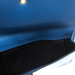 Alexander McQueen Blue Leather Skull Wallet