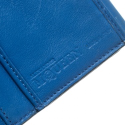 Alexander McQueen Blue Leather Skull Wallet