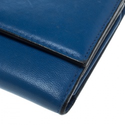 Alexander McQueen Blue Leather Skull Wallet