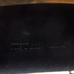 Pre Owned Alexander McQueen Black Leather Hell's Knuckle Duster Skull Box Clutch