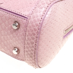 Alexander McQueen Bubble Gum Pink Python Heroine Top Handle Bag