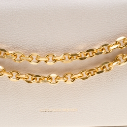 Pre Owned Alexander McQueen Off White Leather Box 19 Shoulder Bag