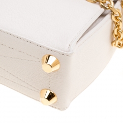 Pre Owned Alexander McQueen Off White Leather Box 19 Shoulder Bag
