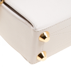 Pre Owned Alexander McQueen Off White Leather Box 19 Shoulder Bag