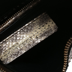 Pre Owned Alexander McQueen Beige/Gold Python Small De Manta Clutch