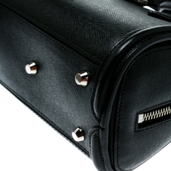 Pre Owned Alexander McQueen Black Leather Mini Heroine Bag