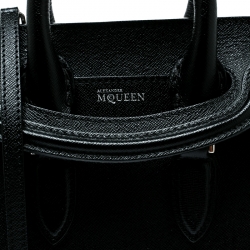 Pre Owned Alexander McQueen Black Leather Mini Heroine Bag