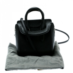 Pre Owned Alexander McQueen Black Leather Mini Heroine Bag