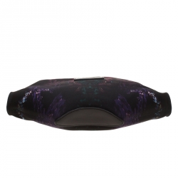 Pre Owned Alexander McQueen Black Printed Satin Small De Manta Clutch